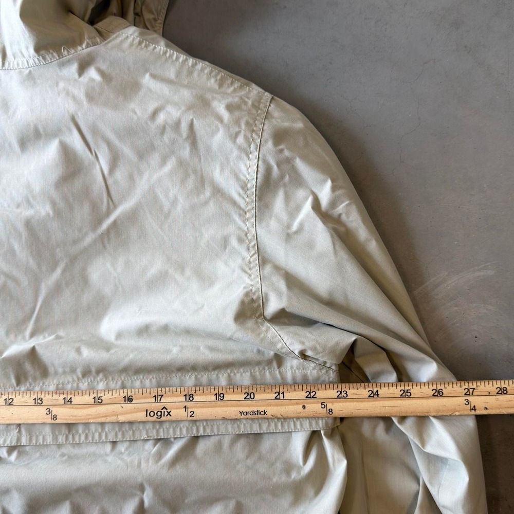 Vintage 90s cream zip up Gorpcore re techno hooded rain jacket - Picture 4 of 6